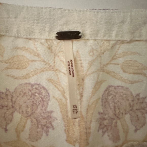 Free people Arielle Printed crop top in cream size xs - Picture 9 of 9